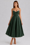 Satin Corset Midi Dress