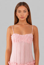 Drop Waist Corset Bodice Maxi Dress