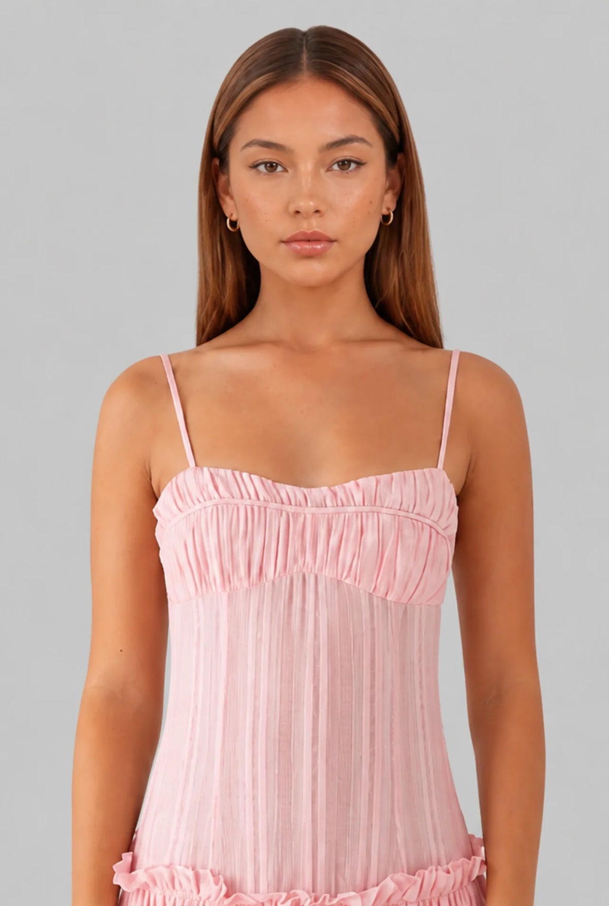 Drop Waist Corset Bodice Maxi Dress