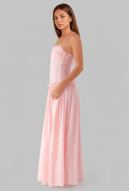 Drop Waist Corset Bodice Maxi Dress