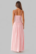 Drop Waist Corset Bodice Maxi Dress