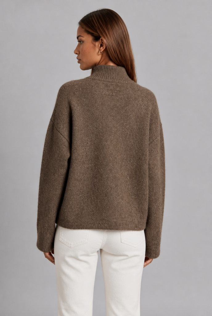 Chunky Knit Funnel Neck Cardigan