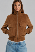 Suede Look Bomber Jacket