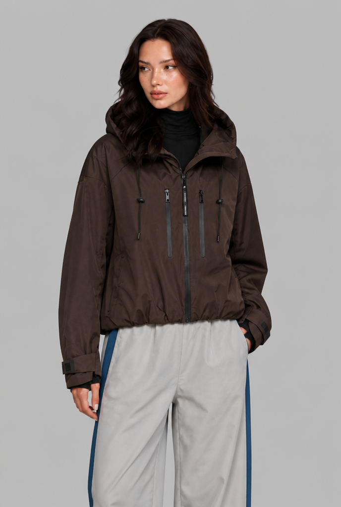 Oversized Hooded Windbreaker Jacket