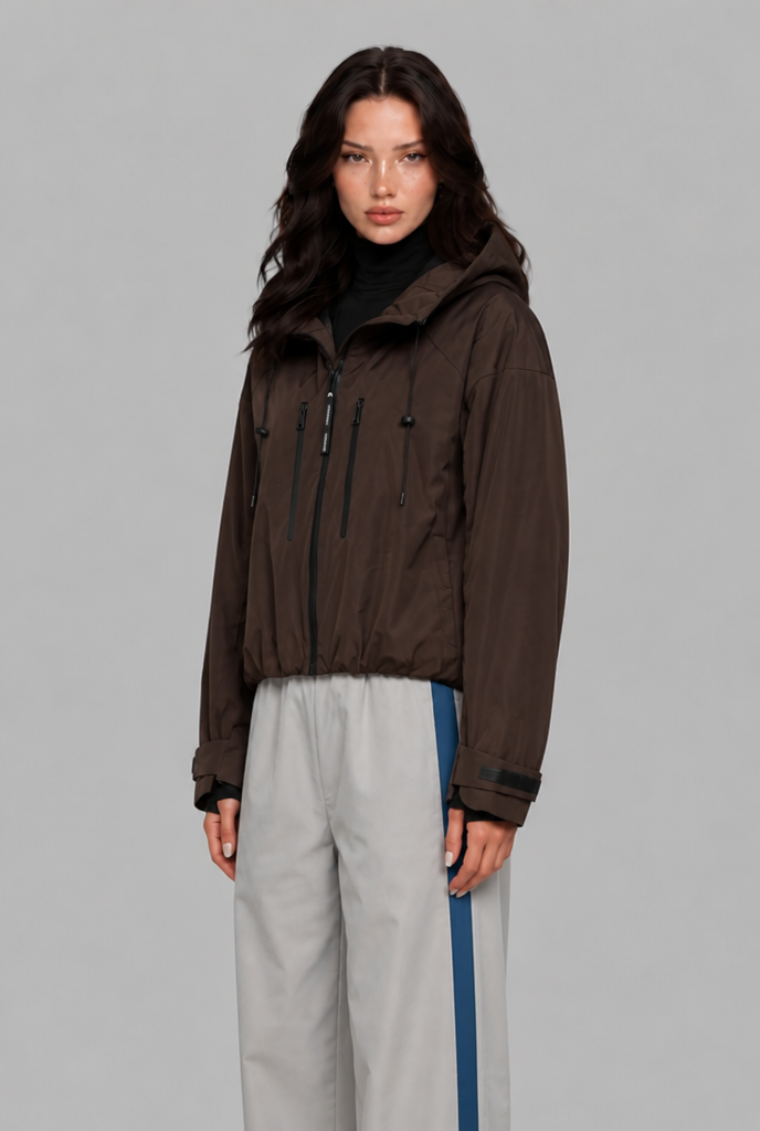 Oversized Hooded Windbreaker Jacket