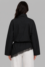 Windbreaker Jacket with Stand Collar