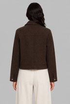 Cropped Wool-Look Jacket with Flap Pockets