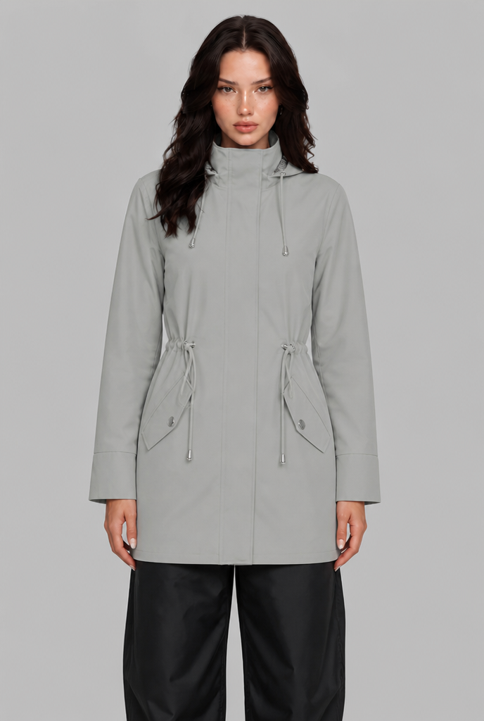 Rain Jacket with Drawstring Hood