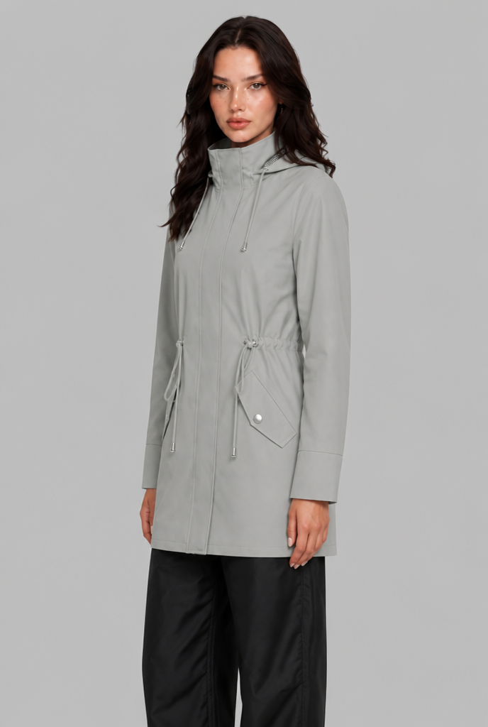 Rain Jacket with Drawstring Hood