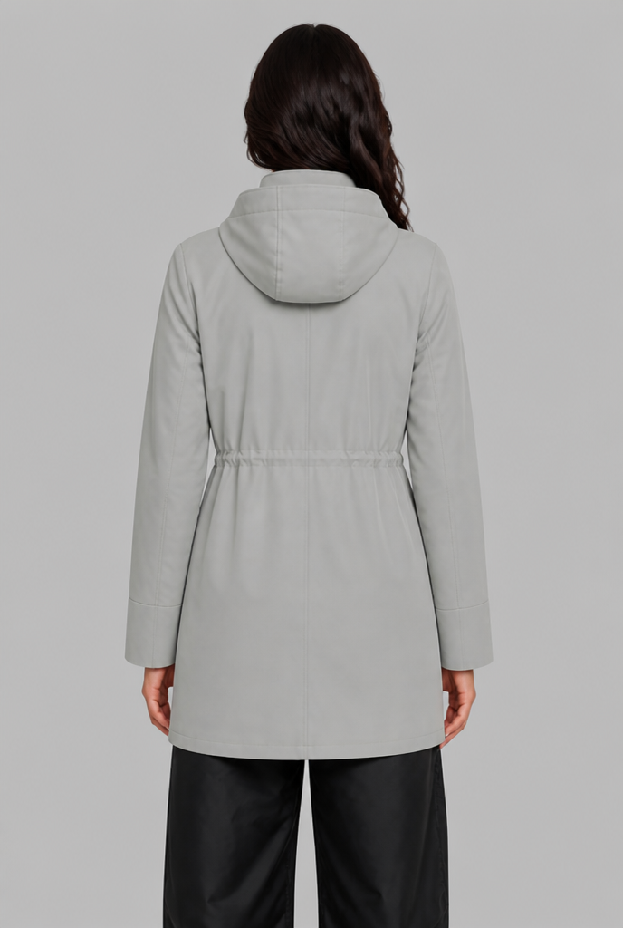 Rain Jacket with Drawstring Hood