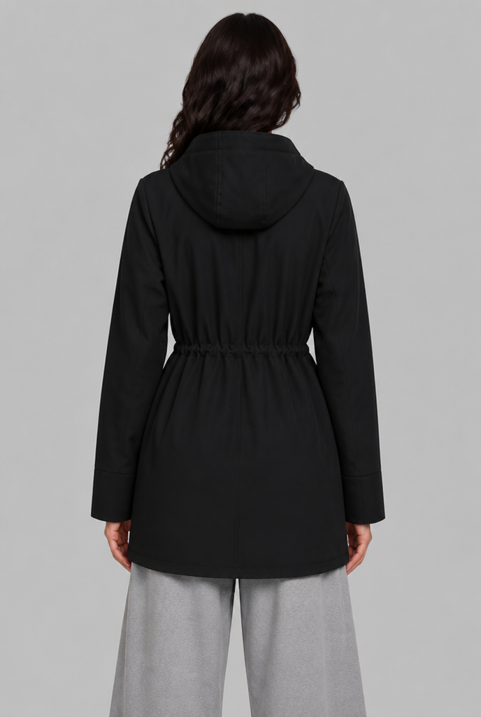 Rain Jacket with Drawstring Hood
