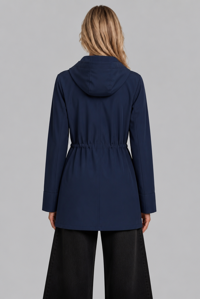 Rain Jacket with Drawstring Hood