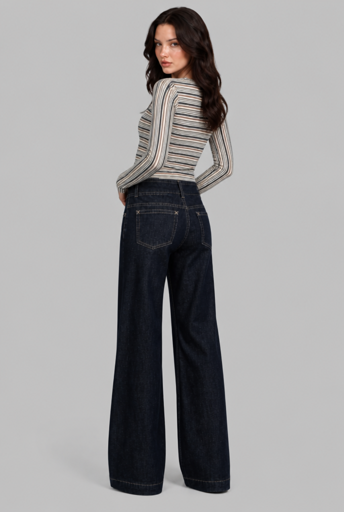 Low Rise Flare Jeans