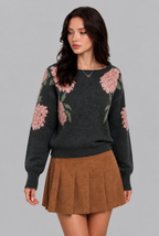 Floral Jumper with Balloon Sleeves