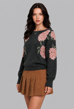 Floral Jumper with Balloon Sleeves