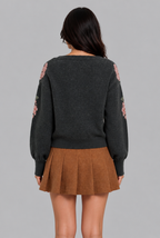Floral Jumper with Balloon Sleeves