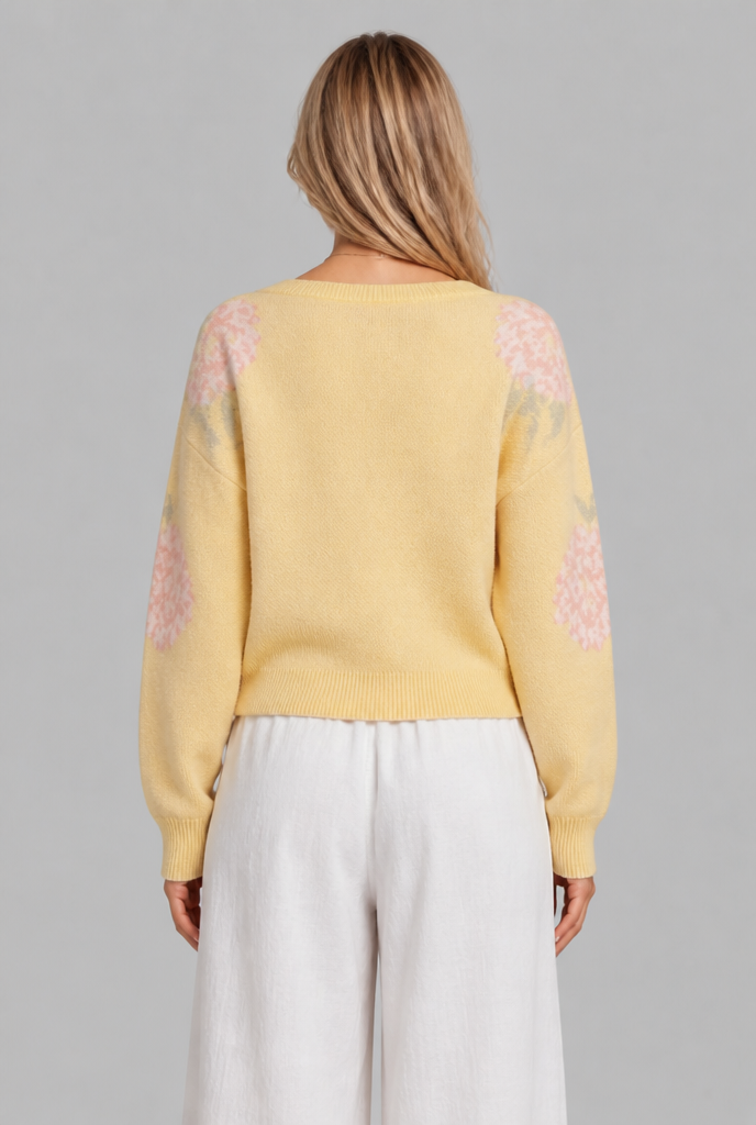 Floral Jumper with Balloon Sleeves