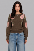Floral Jumper with Balloon Sleeves