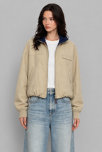 Zip Through Bomber Jacket