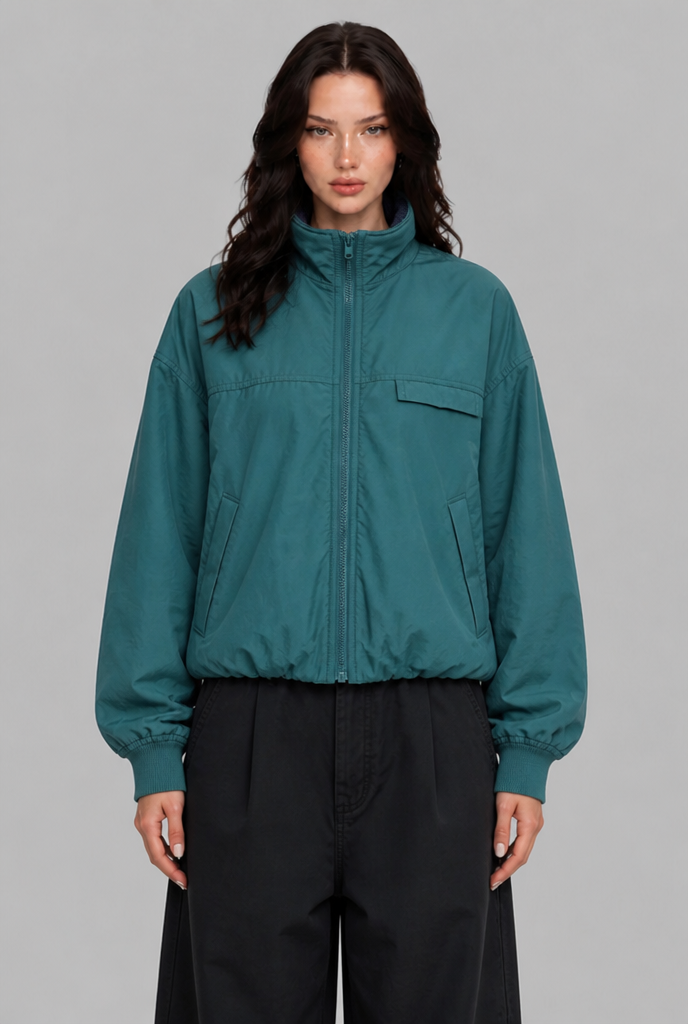 Zip Through Bomber Jacket