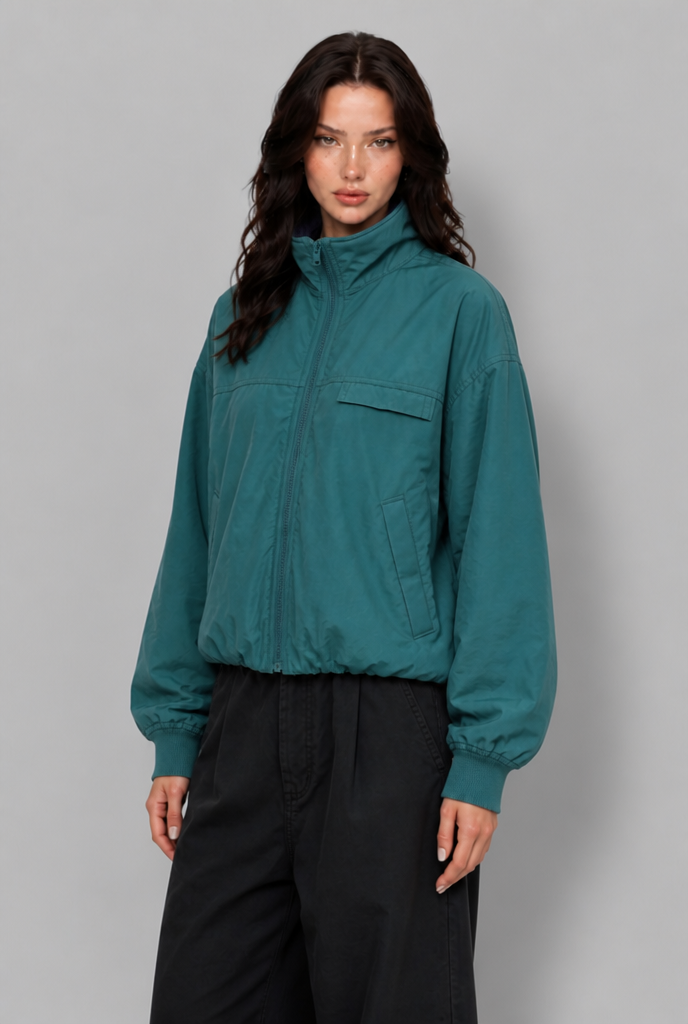 Zip Through Bomber Jacket