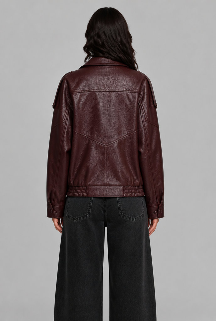 Asymmetric Zip Faux Leather Jacket