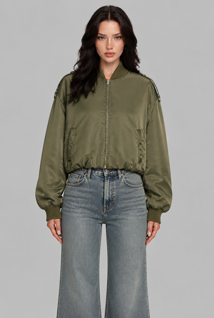 Bomber Jacket with Tabs