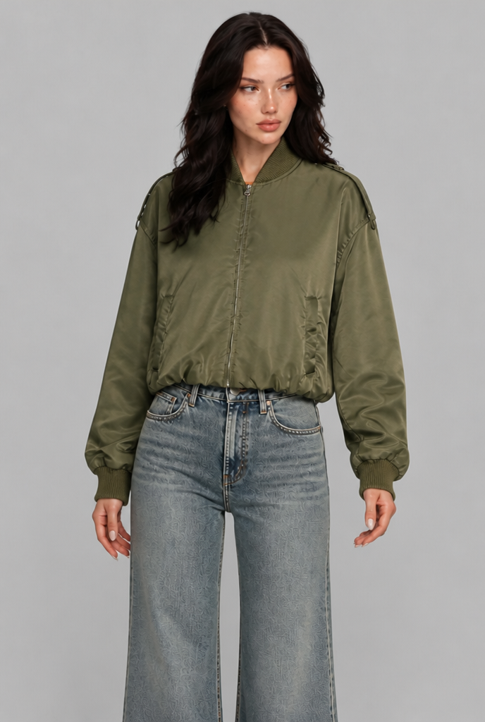 Bomber Jacket with Tabs