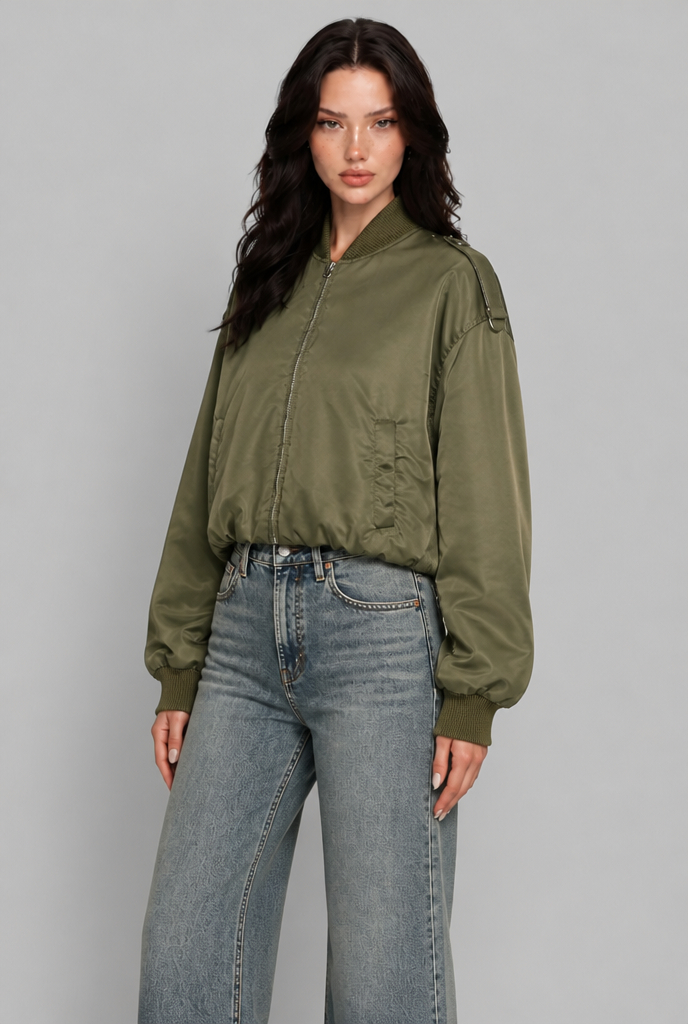 Bomber Jacket with Tabs