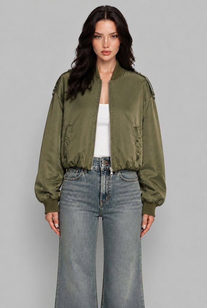 Bomber Jacket with Tabs