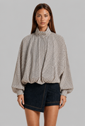 High Neck Gingham Jacket