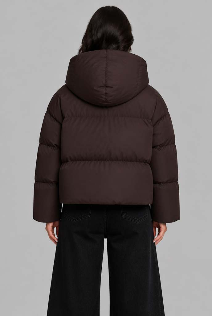Puffer Jacket with Scarf Hood