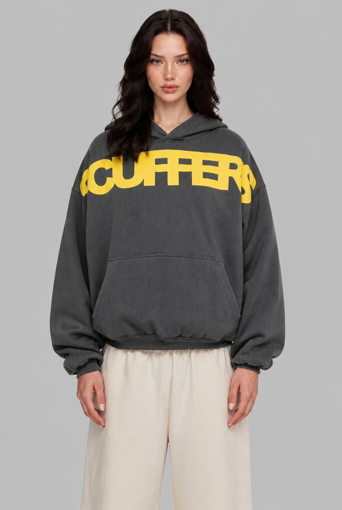 Oversized Hoodie with Chest Logo Print