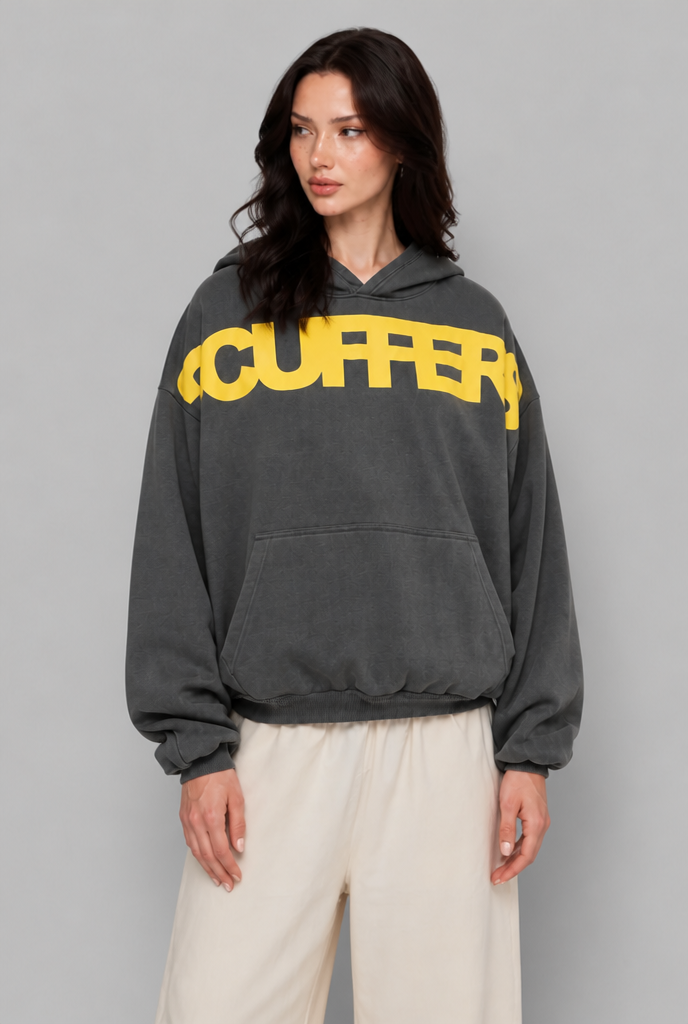 Oversized Hoodie with Chest Logo Print