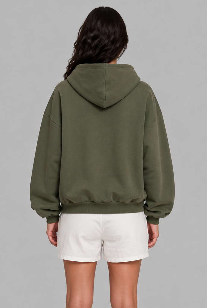 Oversized Hoodie with Chest Logo Print