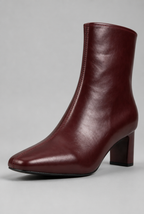 Square Toe Block Heel Ankle Boots
