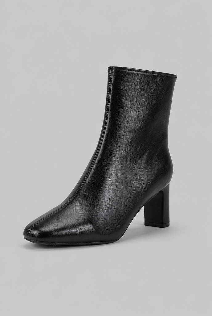 Square Toe Block Heel Ankle Boots