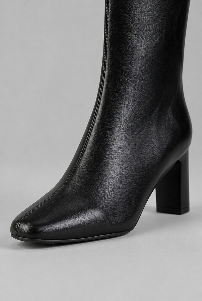 Square Toe Block Heel Ankle Boots