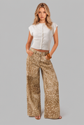 Fawn Print Wide Leg Jeans