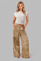 Fawn Print Wide Leg Jeans