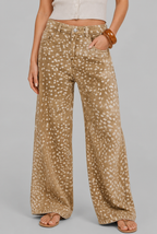 Fawn Print Wide Leg Jeans