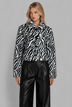 Zebra Print Shirt Jacket
