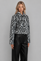 Zebra Print Shirt Jacket