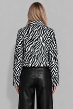 Zebra Print Shirt Jacket