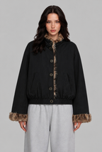 Reversible Faux Fur Bomber Jacket