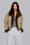 Reversible Faux Fur Bomber Jacket