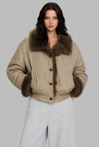Reversible Faux Fur Bomber Jacket