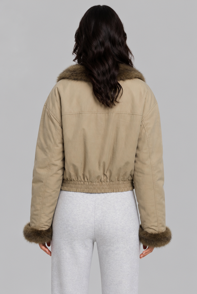 Reversible Faux Fur Bomber Jacket