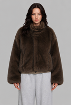 Reversible Faux Fur Bomber Jacket