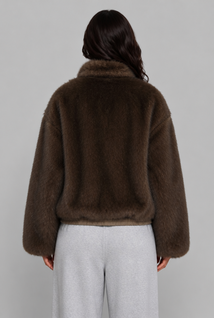 Reversible Faux Fur Bomber Jacket